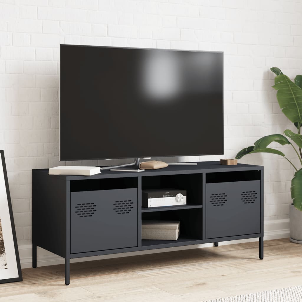 Cold rolled tv furniture anthracite 101.5x39x43.5 cm