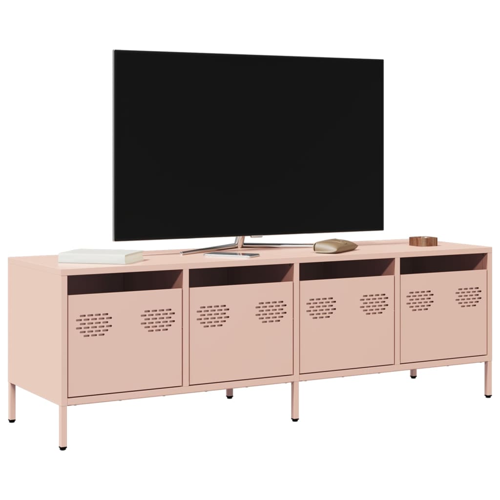 Vetonek Mueble para TV acero laminado en frío rosa 135x39x43,5 cm