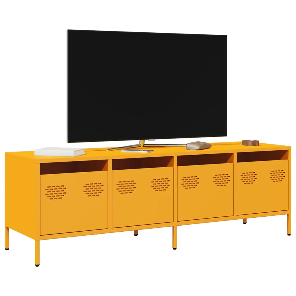 Vetonek Mueble para TV acero laminado en frío amarillo 135x39x43,5 cm