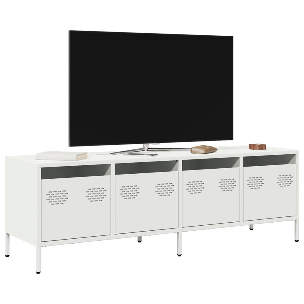 Vetonek Mueble para TV acero laminado en frío blanco 135x39x43,5 cm