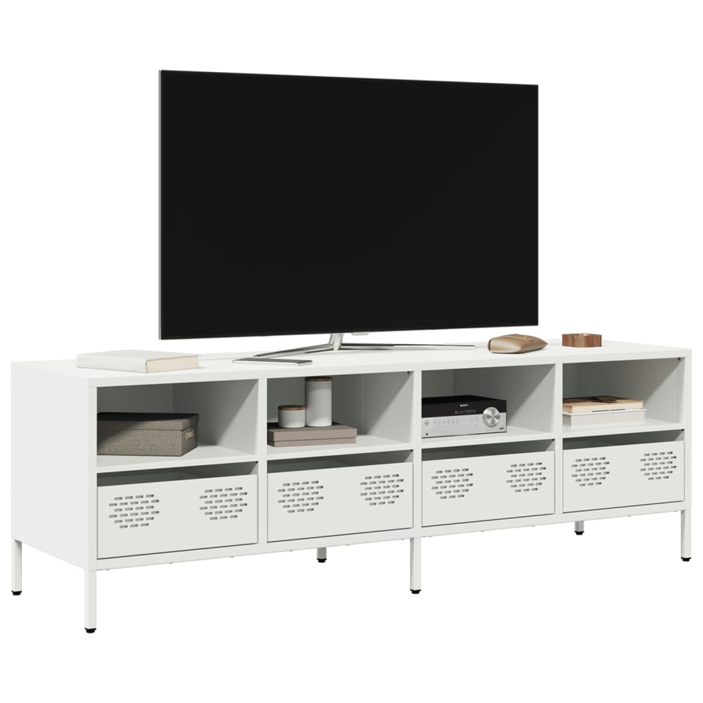 Vetonek Mueble para TV acero laminado en frío blanco 135x39x43,5 cm