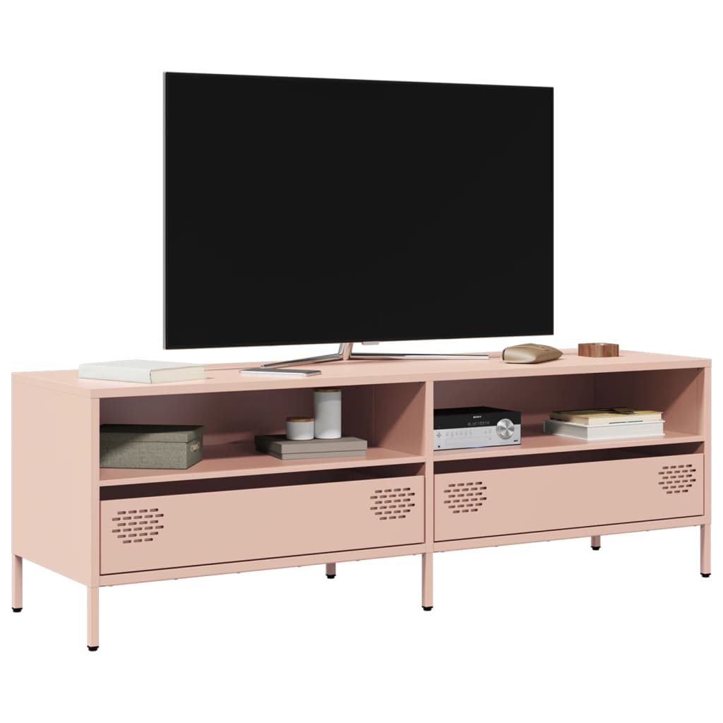 Vetonek Mueble para TV acero laminado en frío rosa 135x39x43,5 cm