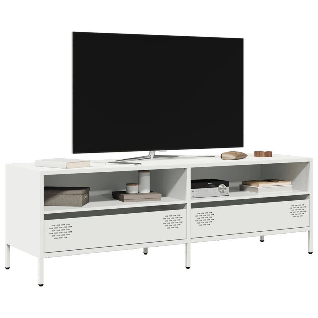 Vetonek Mueble para TV acero laminado en frío blanco 135x39x43,5 cm