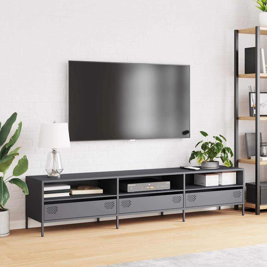 Cold rolled tv furniture anthracite 202x39x43.5 cm