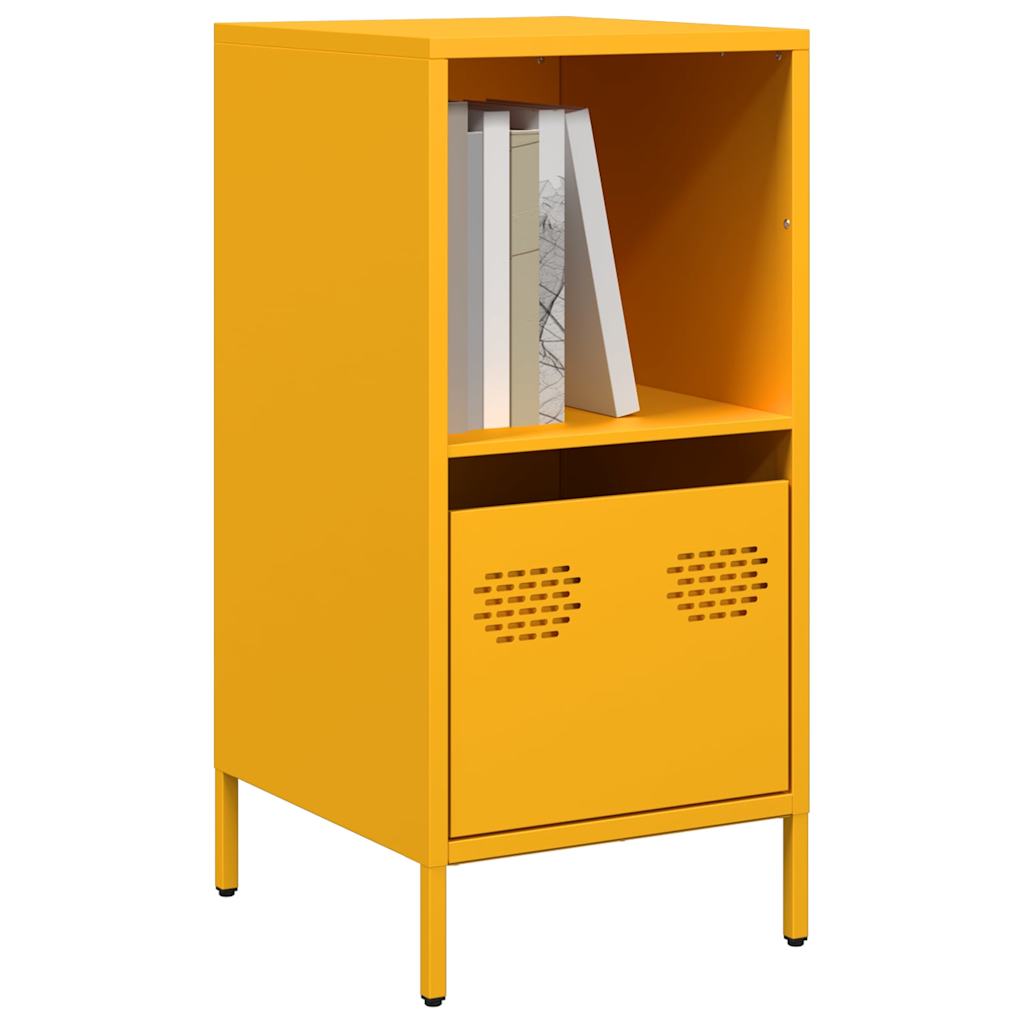 Vetonek Aparador acero laminado en frío amarillo mostaza 35x39x73,5 cm