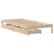 Estructura de cama sin colchón madera maciza de pino 90x200 cm v8191 - Vetonek