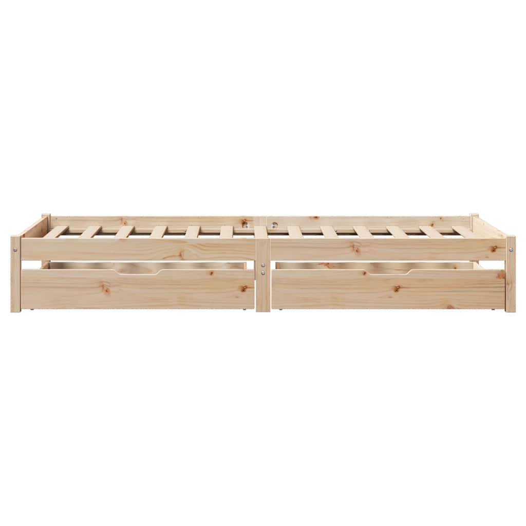 Estructura de cama sin colchón madera maciza de pino 90x200 cm v8191 - Vetonek