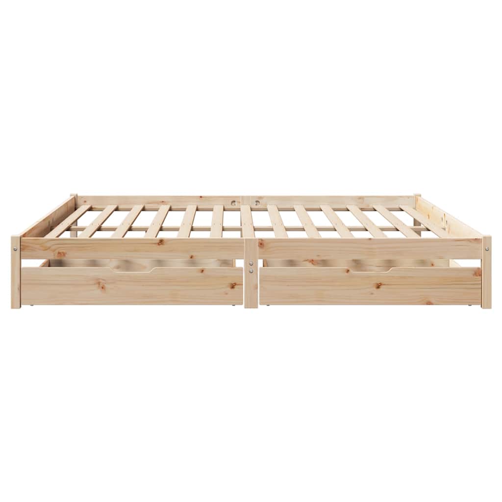Estructura de cama sin colchón madera maciza de pino 200x200 cm V8337 Vetonek