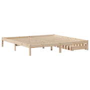 Estructura de cama sin colchón madera maciza de pino 200x200 cm V8337 Vetonek