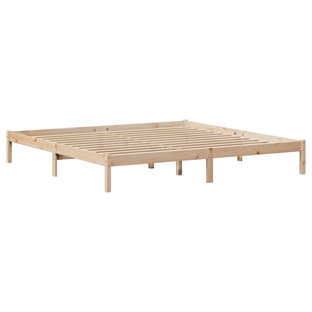 Estructura de cama sin colchón madera maciza de pino 200x200 cm V8337 Vetonek