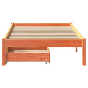 Estructura de cama sin colchón madera maciza marrón 90x190 cm v8368 - Vetonek