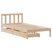 Estructura de cama sin colchón madera maciza de pino 90x190 cm - Vetonek