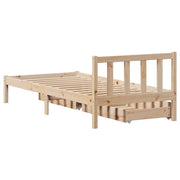 Estructura de cama sin colchón madera maciza de pino 90x190 cm - Vetonek