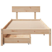 Estructura de cama sin colchón madera maciza de pino 90x190 cm - Vetonek