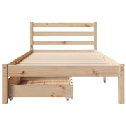 Estructura de cama sin colchón madera maciza de pino 90x190 cm v9150 - Vetonek