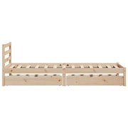 Estructura de cama sin colchón madera maciza de pino 90x190 cm v9150 - Vetonek