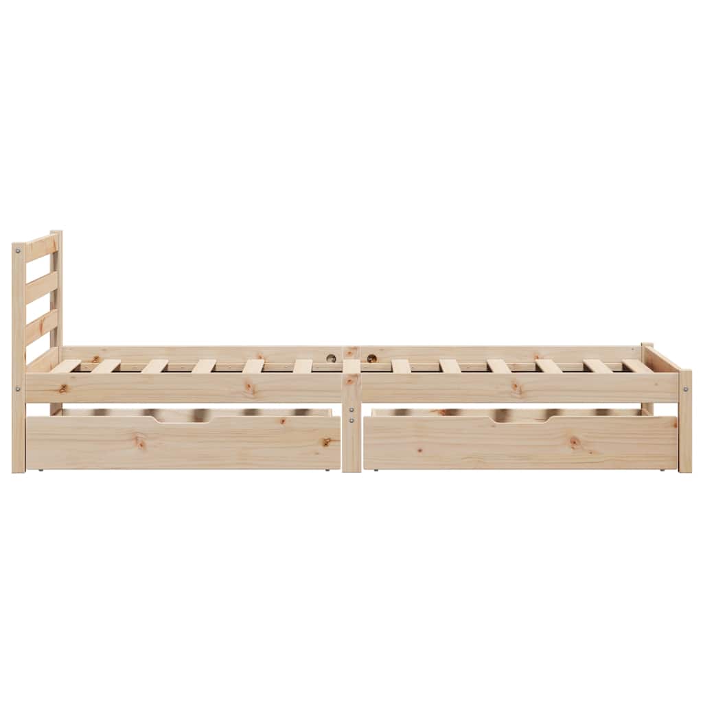 Estructura de cama sin colchón madera maciza de pino 90x190 cm v9150 - Vetonek