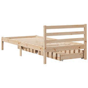 Estructura de cama sin colchón madera maciza de pino 90x190 cm v9150 - Vetonek