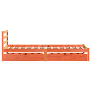 Estructura de cama sin colchón madera maciza marrón 90x190 cm v9402 - Vetonek