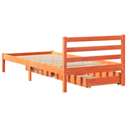 Estructura de cama sin colchón madera maciza marrón 90x190 cm v9402 - Vetonek