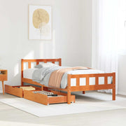 Estructura de cama sin colchón madera maciza marrón 90x190 cm v9792 Vetonek