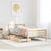 Estructura de cama sin colchón madera maciza de pino 90x200 cm v9938 Vetonek