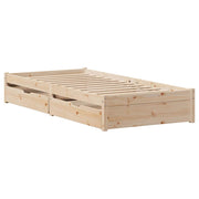 Estructura de cama sin colchón madera maciza pino 75x190 cm v0354 - Vetonek