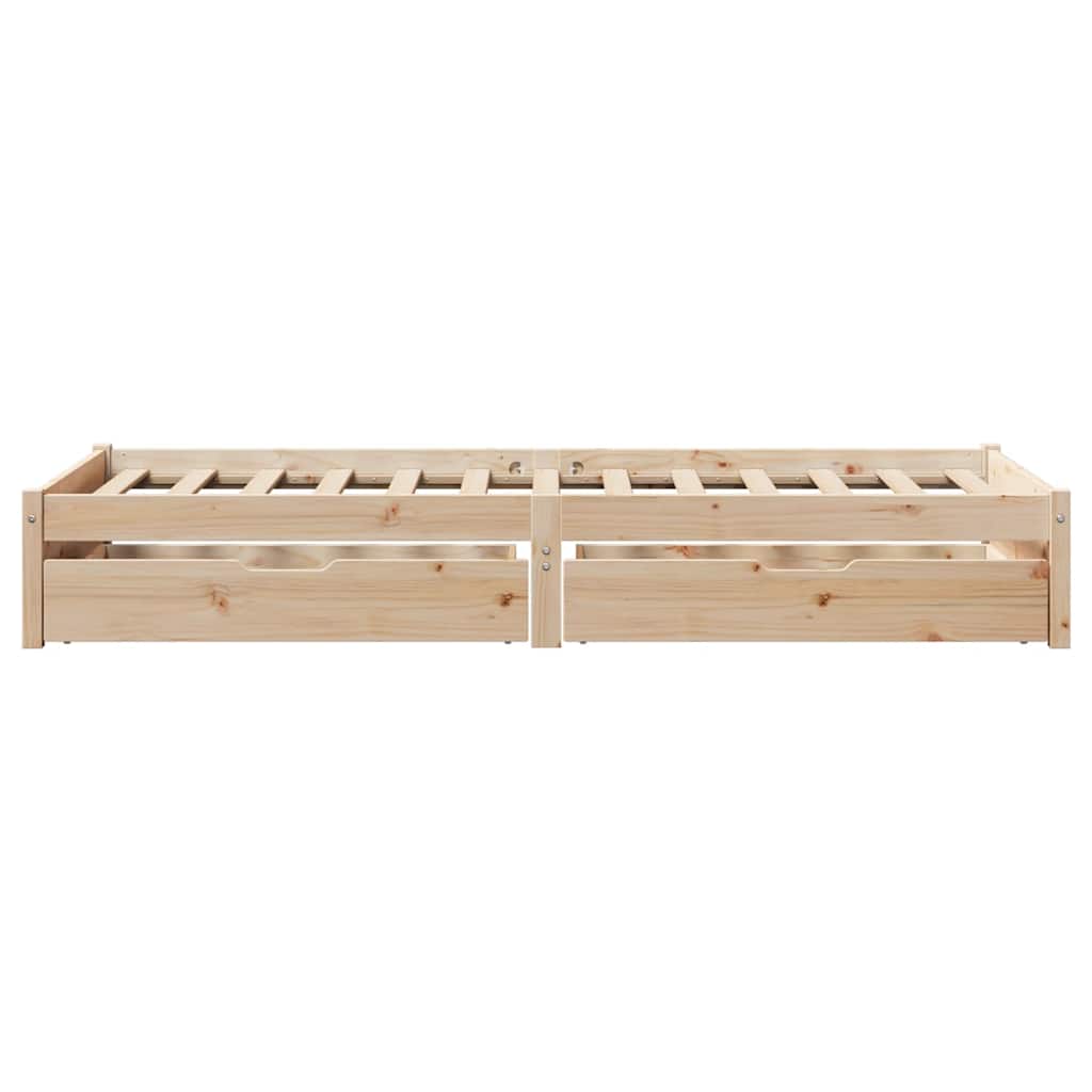Estructura de cama sin colchón madera maciza pino 75x190 cm v0354 - Vetonek