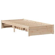 Estructura de cama sin colchón madera maciza pino 75x190 cm v0354 - Vetonek