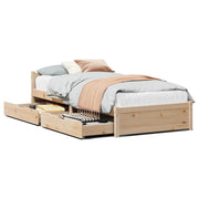 Estructura de cama sin colchón madera maciza de pino 90x190 cm V0637 Vetonek