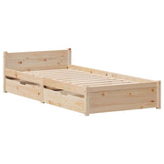 Estructura de cama sin colchón madera maciza de pino 90x190 cm V0637 Vetonek