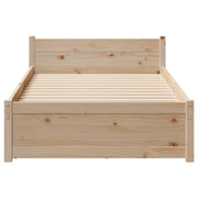 Estructura de cama sin colchón madera maciza de pino 90x190 cm V0637 Vetonek