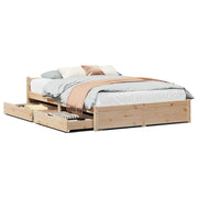 Estructura de cama sin colchón madera maciza de pino 120x190 cm V0651 Vetonek