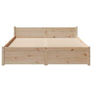 Estructura de cama sin colchón madera maciza de pino 120x190 cm V0651 Vetonek
