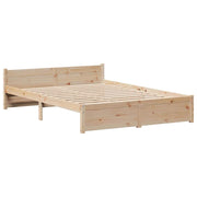 Estructura de cama sin colchón madera maciza de pino 120x190 cm V0651 Vetonek