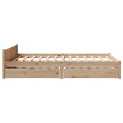 Estructura de cama sin colchón madera maciza de pino 120x190 cm V0651 Vetonek