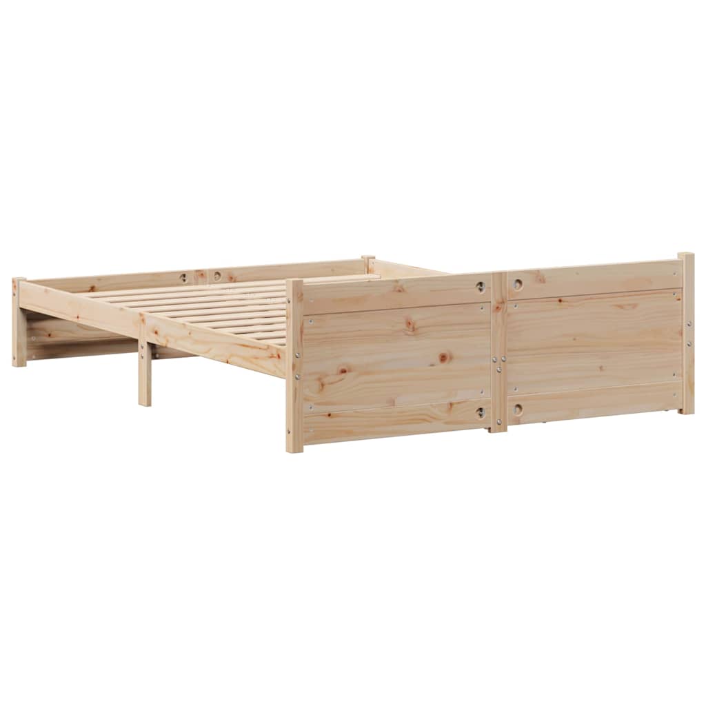 Estructura de cama sin colchón madera maciza de pino 120x190 cm V0651 Vetonek