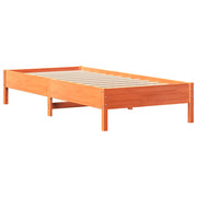 Estructura de cama sin colchón madera maciza marrón 90x190 cm v1221 - Vetonek