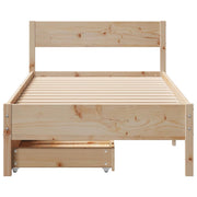 Estructura de cama sin colchón madera maciza pino 75x190 cm v1627 - Vetonek