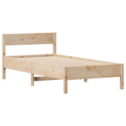 Estructura de cama sin colchón madera maciza pino 75x190 cm v1627 - Vetonek