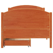 Estructura de cama sin colchón madera maciza marrón 90x190 cm v2006 - Vetonek