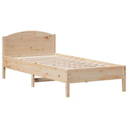 Estructura de cama sin colchón madera maciza pino 75x190 cm v2402 - Vetonek