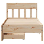 Estructura de cama sin colchón madera maciza de pino 90x200 cm - Vetonek