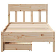 Estructura de cama sin colchón madera maciza de pino 90x190 cm v2761 - Vetonek