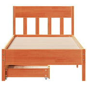 Estructura de cama sin colchón madera maciza marrón 90x190 cm - Vetonek