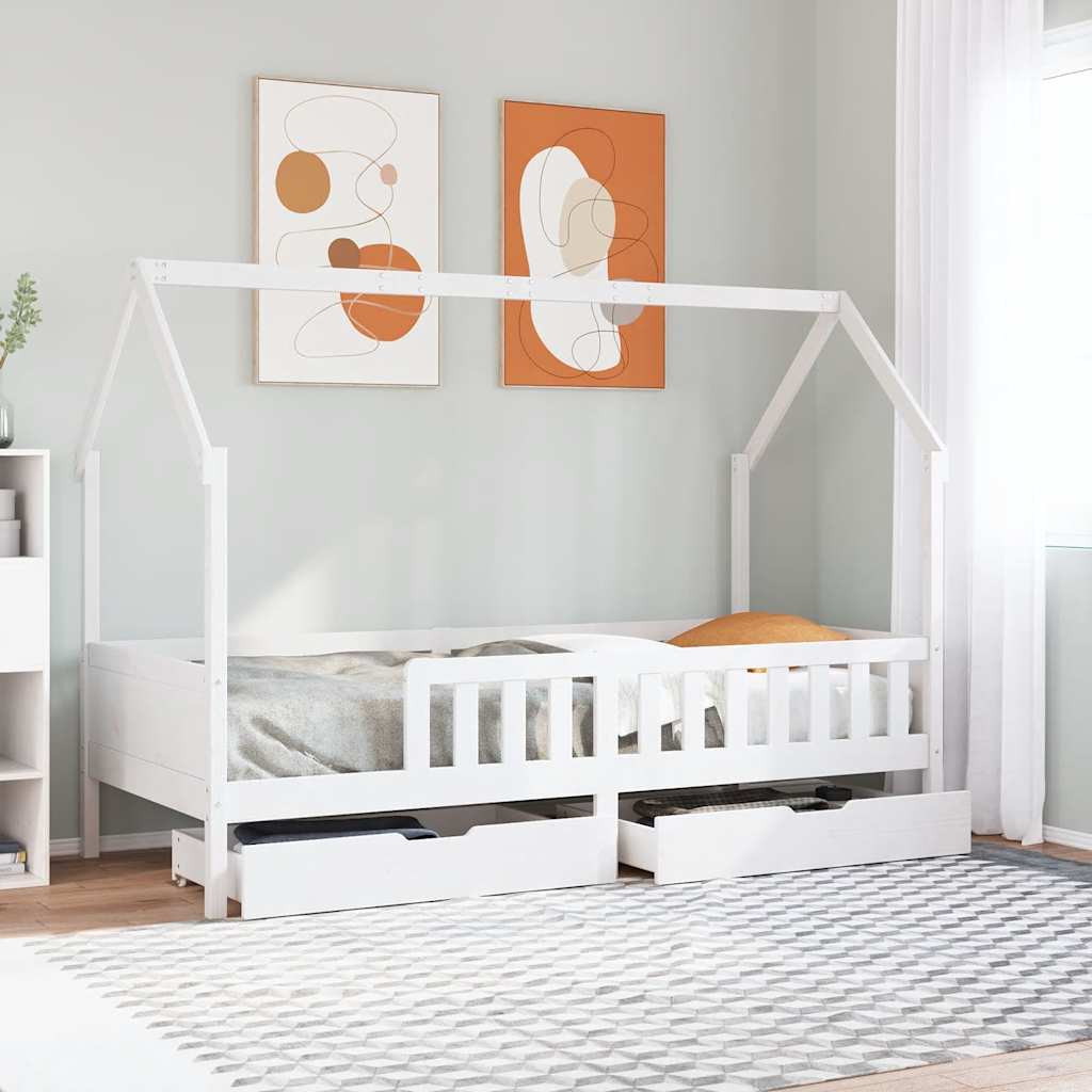 Vetonek Estructura de cama para niños con cajones madera pino 90x200 cm