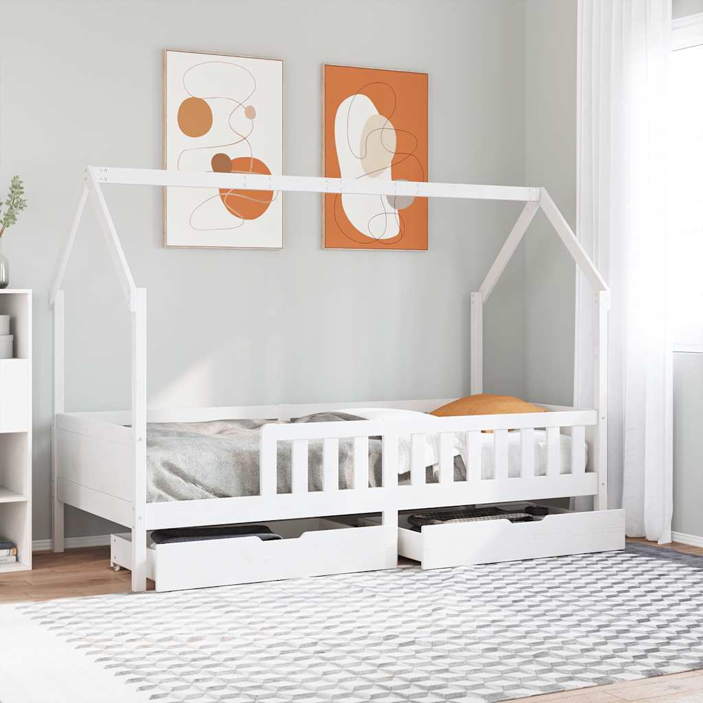 Vetonek Estructura de cama para niños con cajones madera pino 80x200 cm