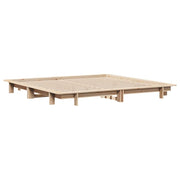 Estructura de cama sin colchón madera maciza de pino 200x200 cm V6509 Vetonek