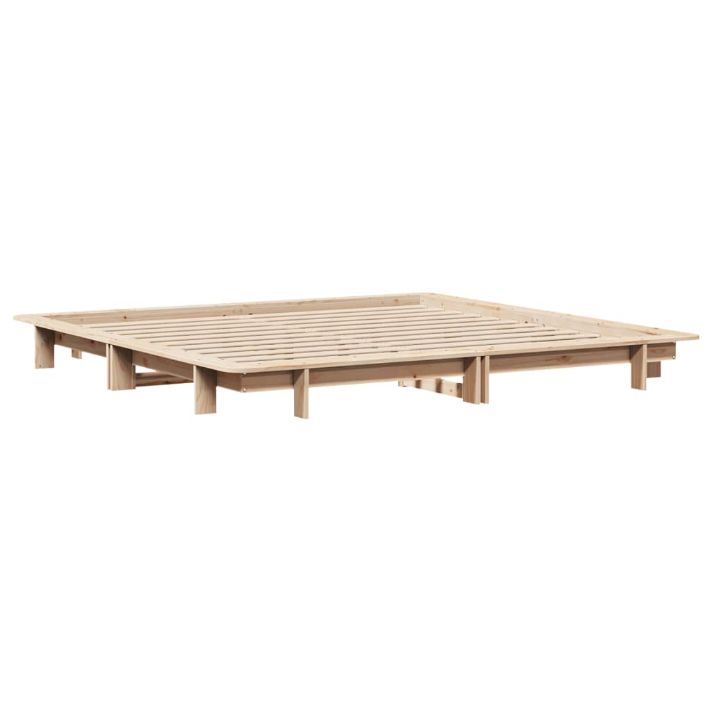 Estructura de cama sin colchón madera maciza de pino 200x200 cm V6509 Vetonek
