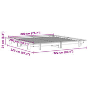 Estructura de cama sin colchón madera maciza de pino 200x200 cm V6509 Vetonek